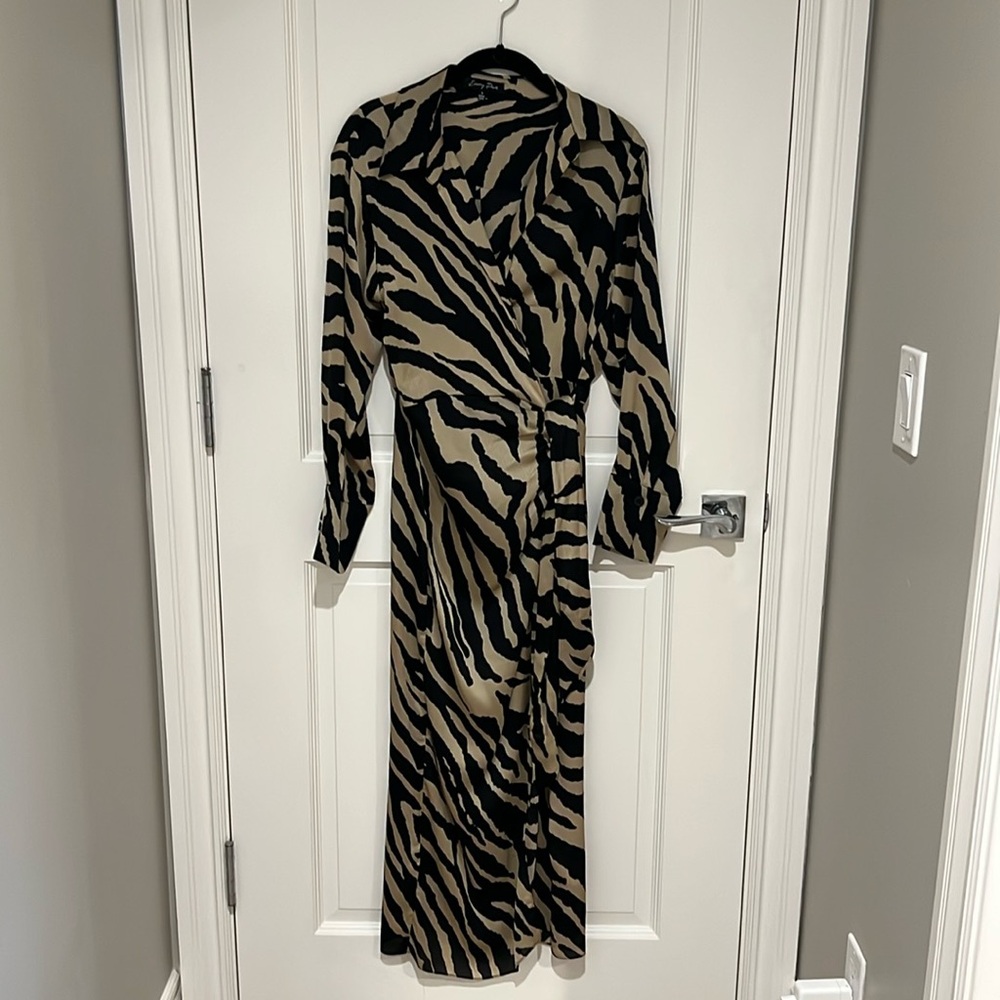 Emory park leopard print wrap dress